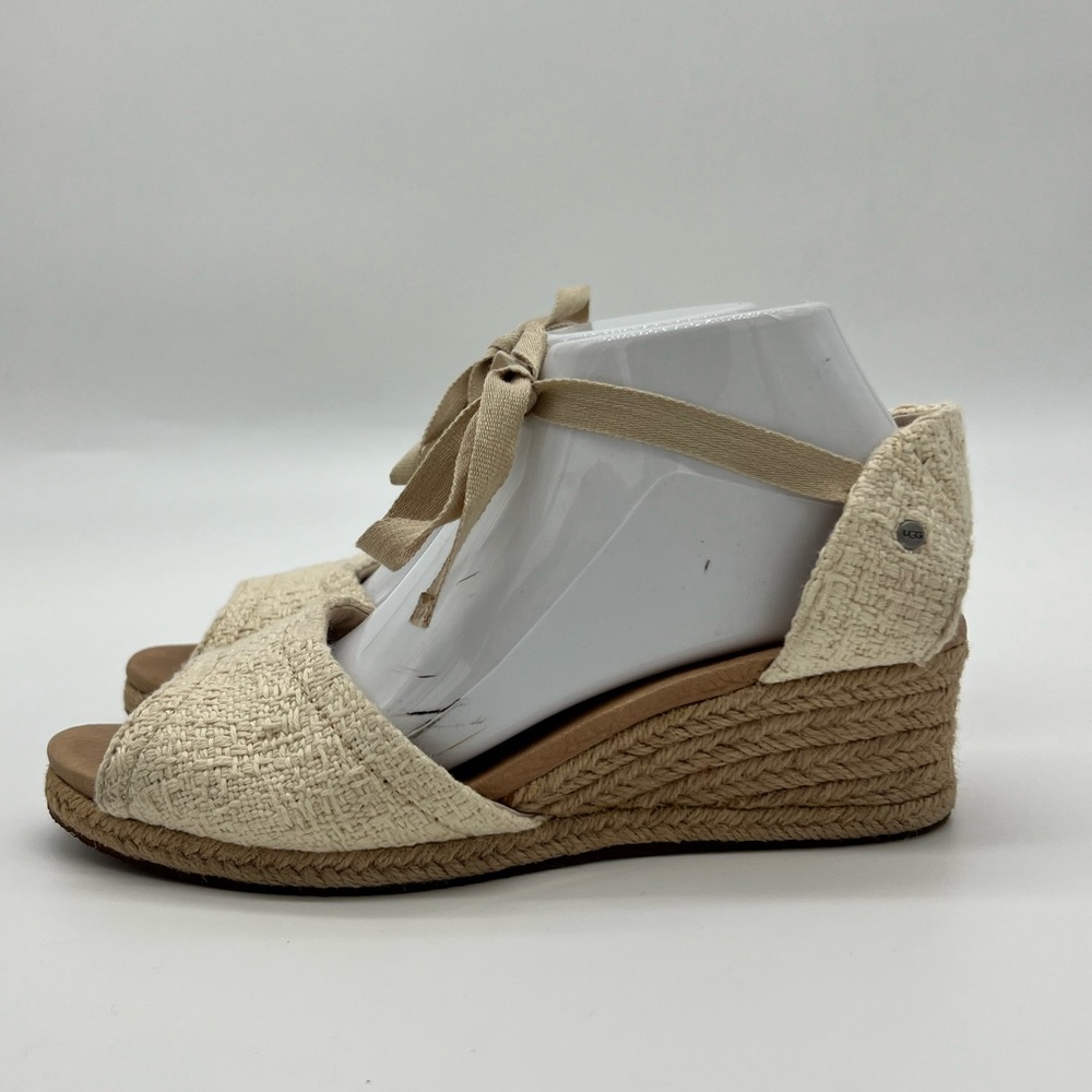 UGG Cream Espadrille Wedge Sandals